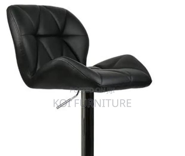 Barstools; Leather Swivel Adjustable Ergonomic Barstool - thumbnail 2