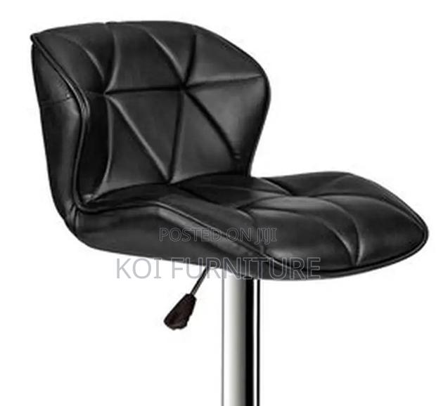 Barstools; Leather Swivel Adjustable Ergonomic Barstool - thumbnail 6