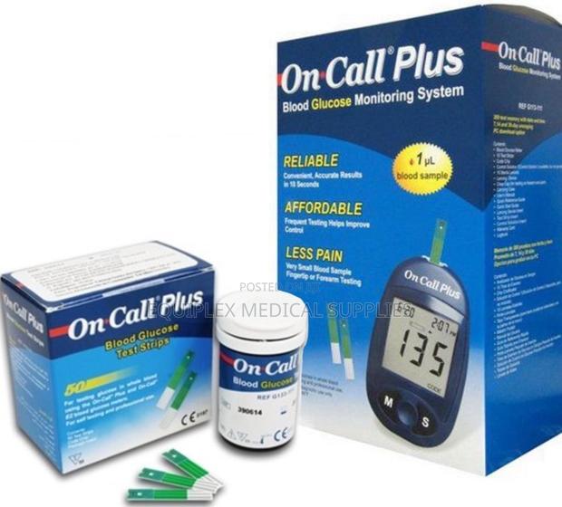Glucometer Machine With Strips and Prikers (Oncall Glucometer Machine) - main view