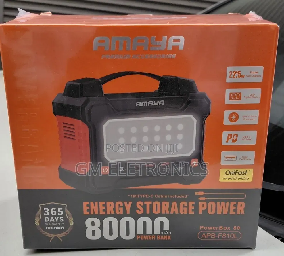 Amaya Powerbox 80 Apb-F810l 80,000mah 22.5w Energy Storage Power Bank