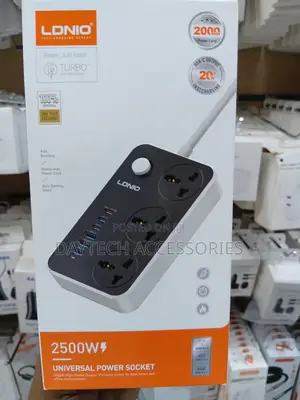 Ldnio | Sc3604c Outdoor Waterproof 3-Way Power Strip With Usb-C Ports