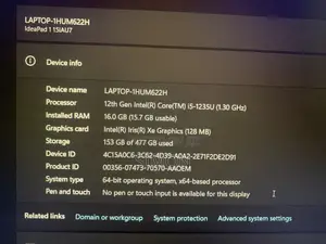 Laptop Lenovo Ideapad 3 16GB Intel Core i5 SSD 512GB