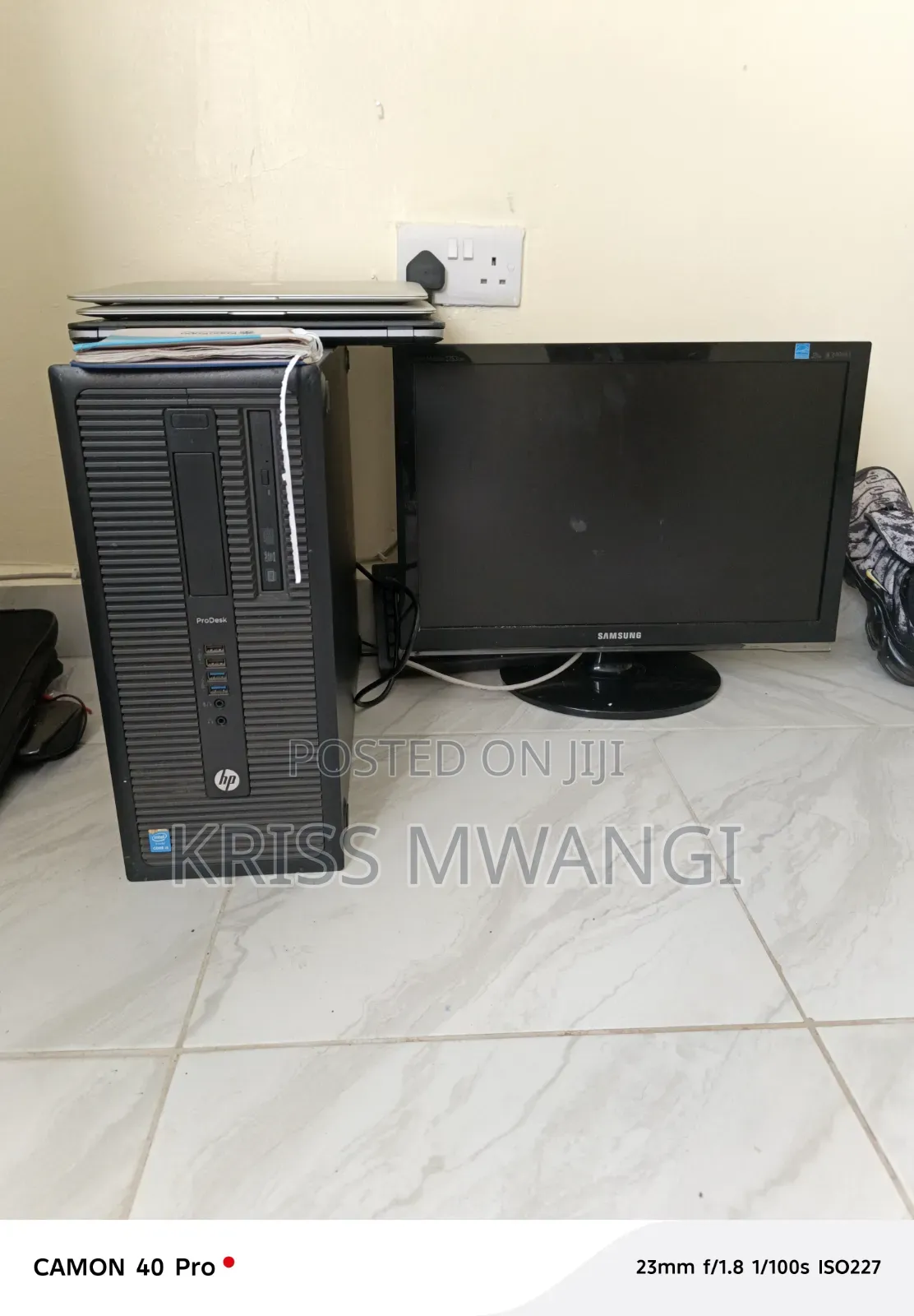Cpu, Hard Disk, Monitor and Kenwood Woofer