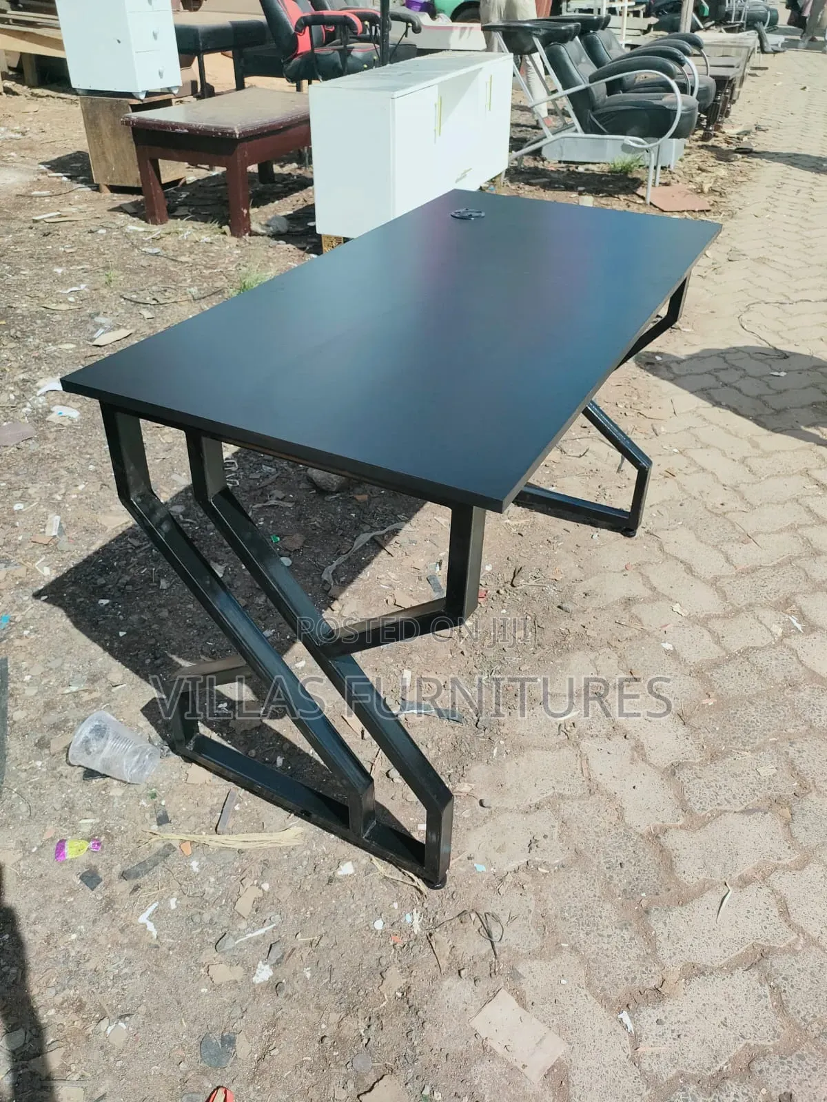 All Black Studying Computer Table