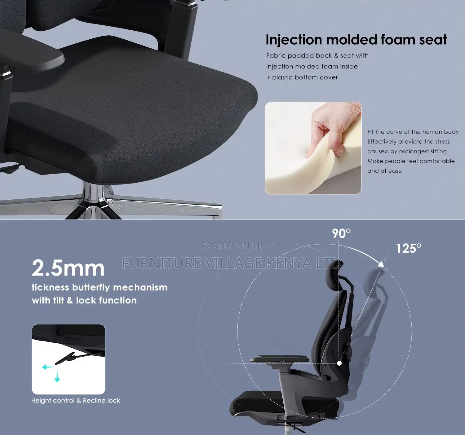 Dual Back Ergonomic Desk Chair