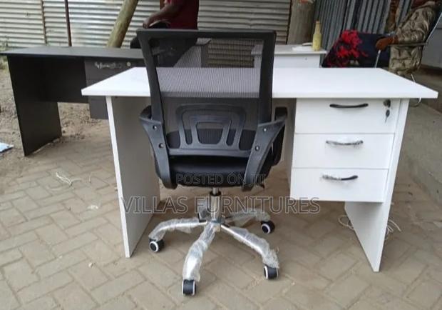 Mesh Back Mesh and Grey Desk