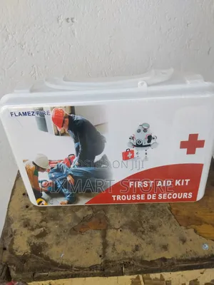 Flamez White First Aid Kit With Abd Pads Ice Packs