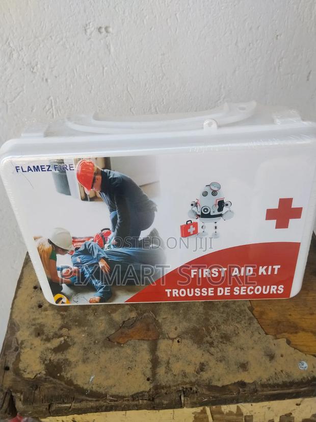 Flamez White First Aid Kit With Abd Pads Ice Packs