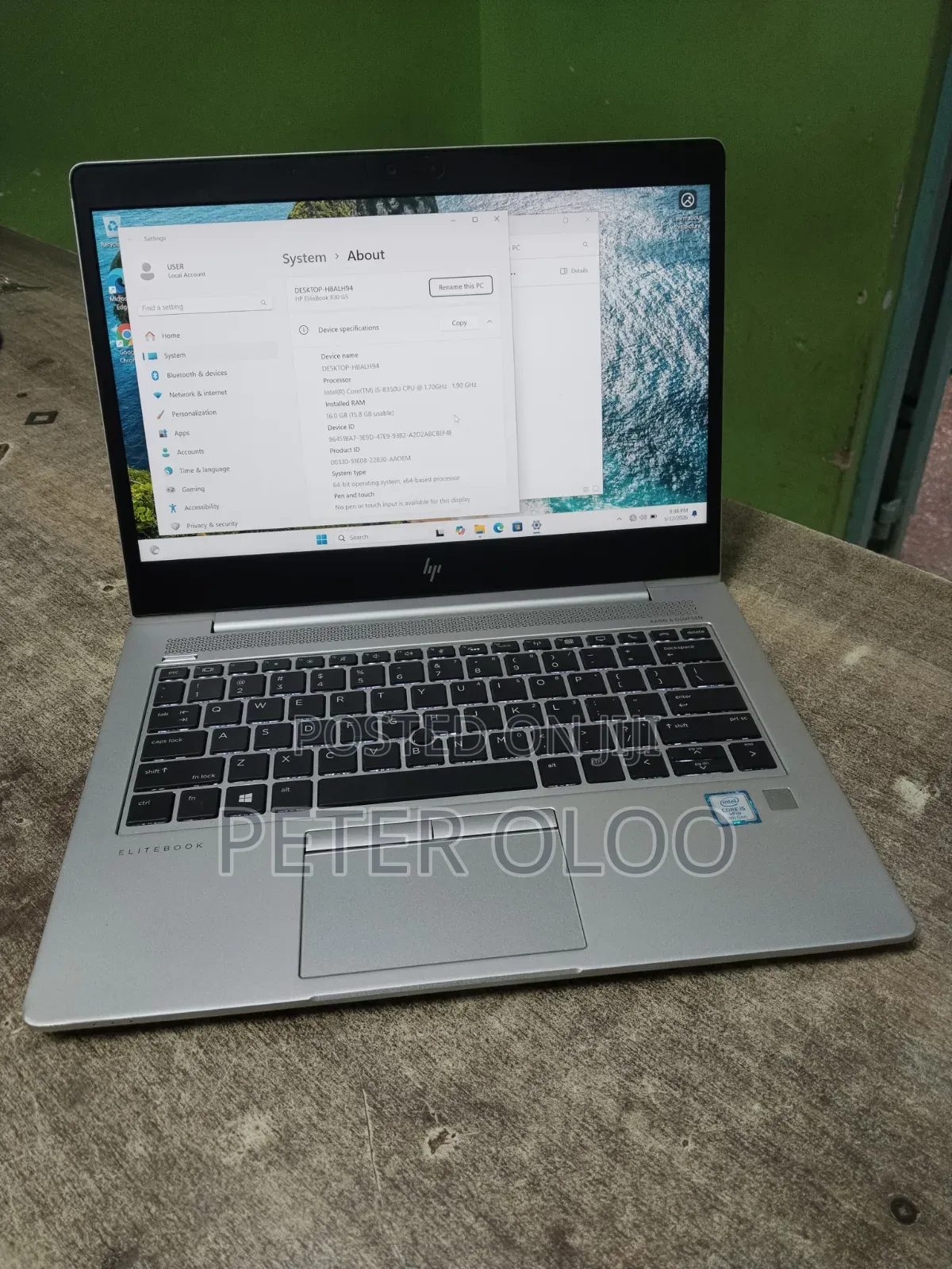Laptop HP EliteBook 840 G5 8GB Intel Core i5 SSD 256GB