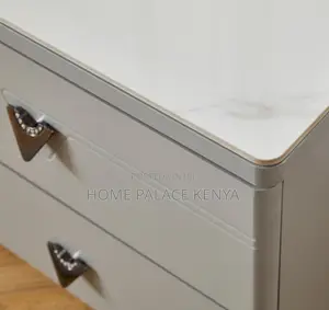 Bedside Drawer: 2-Drawer Nightstand With Diamond Handle Design