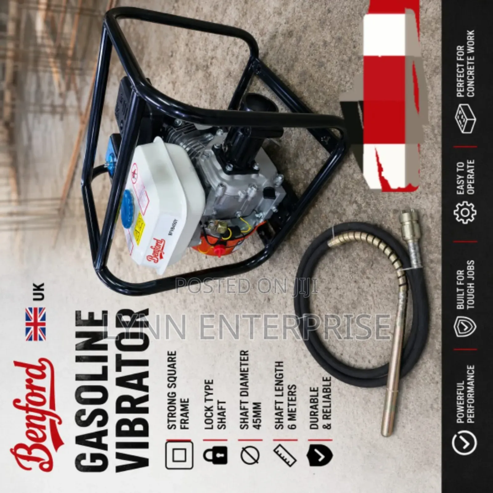 Benford Uk Gasoline Vibrator With 6 Meters Shaft