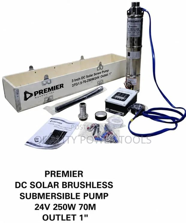Premier Solar Dc Deep Well Pump 72v – 110m Head, 1.5m3/H, 25mm Outlet