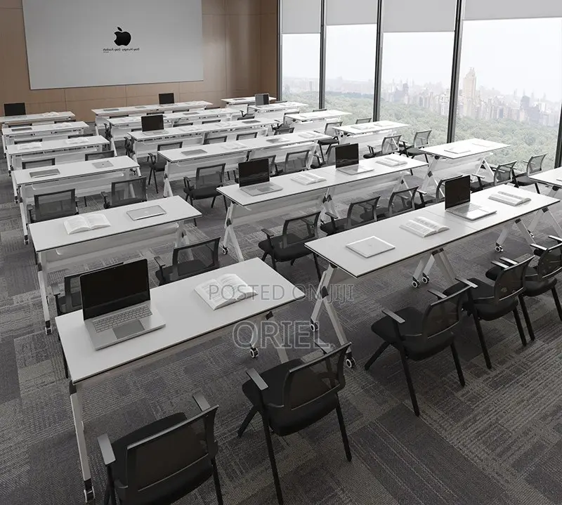 Office Table : 120cm Foldable Portable Training Table
