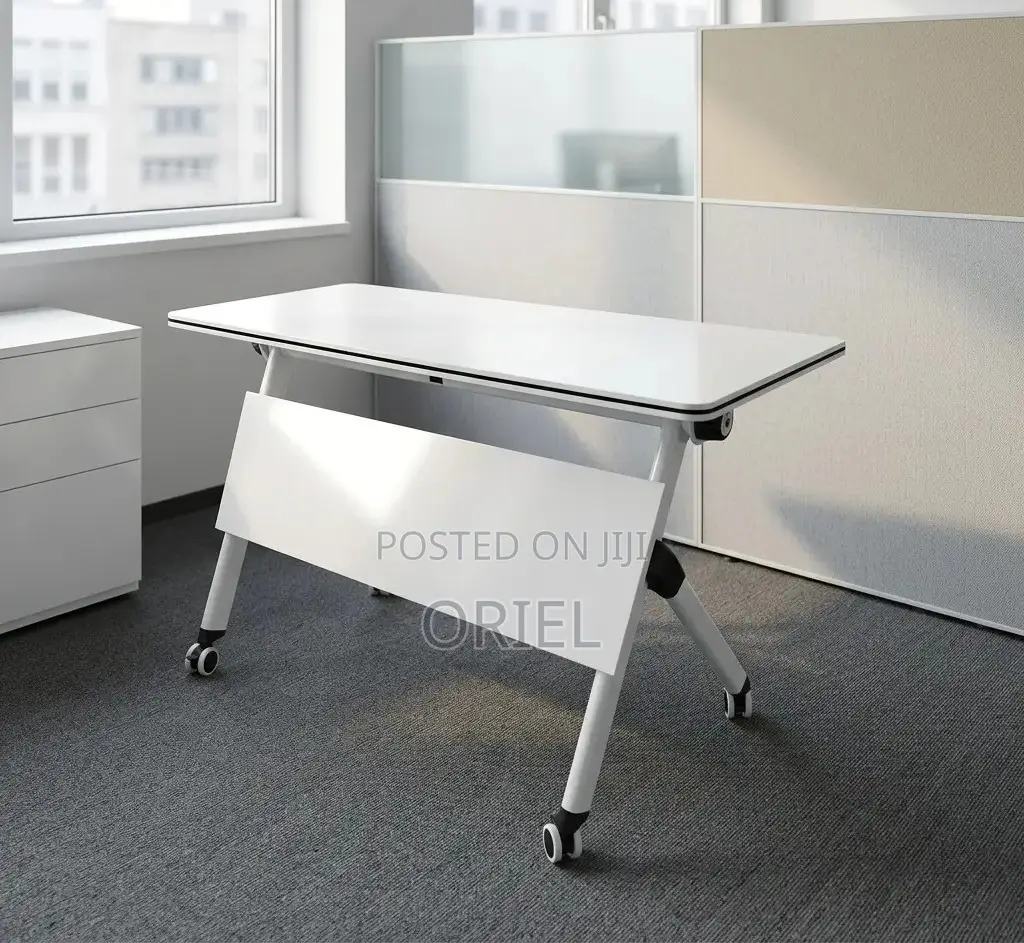 Office Table : 120cm Foldable Portable Training Table