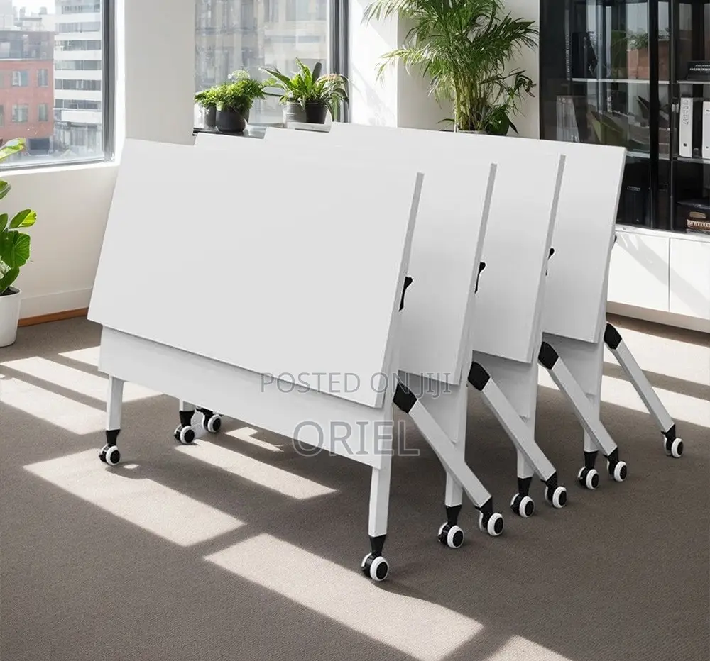 Office Table : 120cm Foldable Portable Training Table