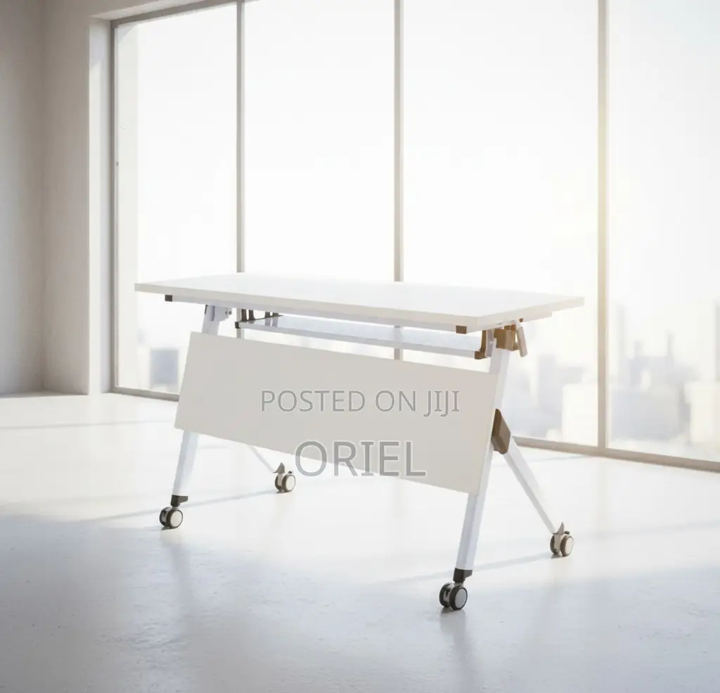 Office Table : 120cm Foldable Portable Training Table