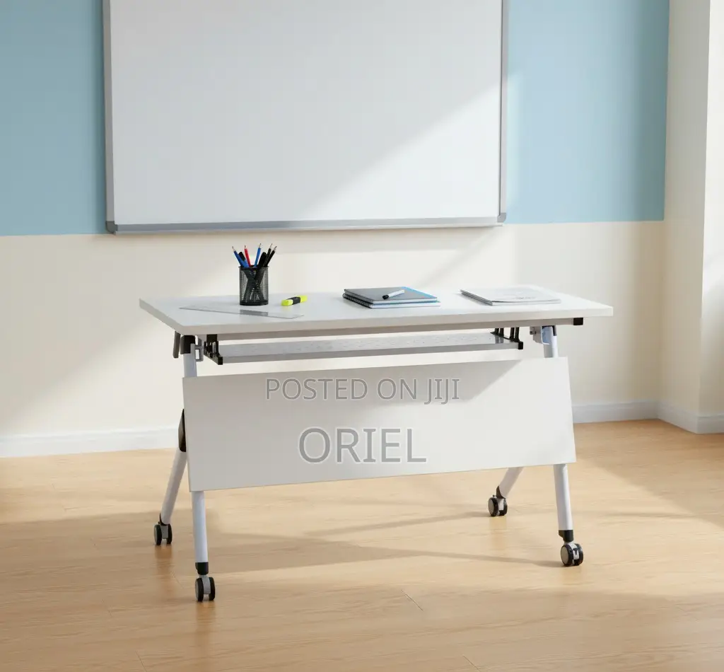 Office Table : 120cm Foldable Portable Training Table