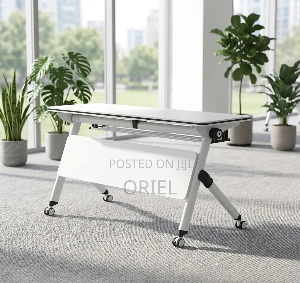 Office Table : 120cm Foldable Portable Training Table