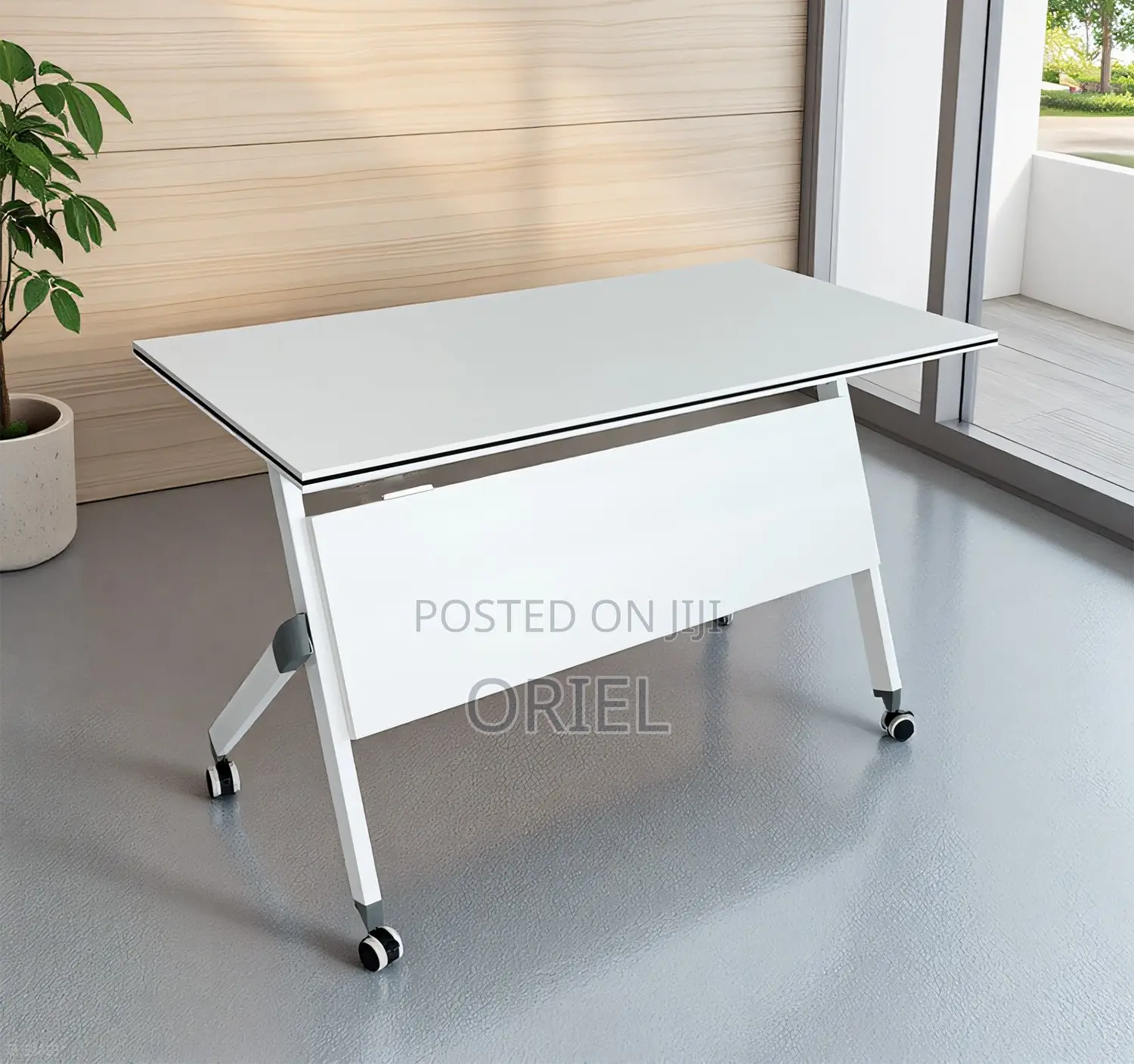 Office Table : 120cm Foldable Portable Training Table