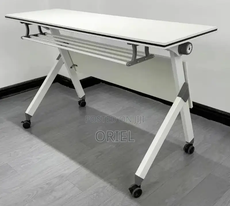 Office Table : 120cm Foldable Portable Training Table