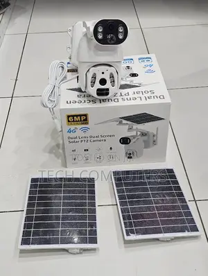 Simcard Solar 6mp Dual Lens CCTV Security Camera With Duo Solar Panel