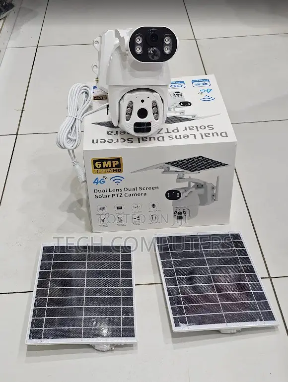 Simcard Solar 6mp Dual Lens CCTV Security Camera With Duo Solar Panel