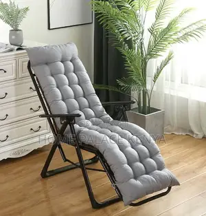 Sun Lounger: Blue Padded Foldable Reclining Outdoor Lounger