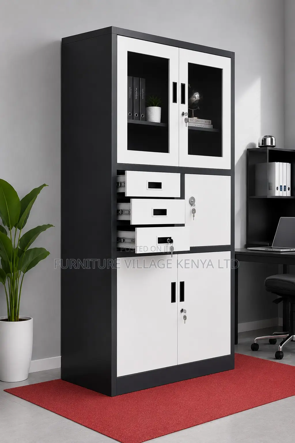 2-Door Cabinet With Safe