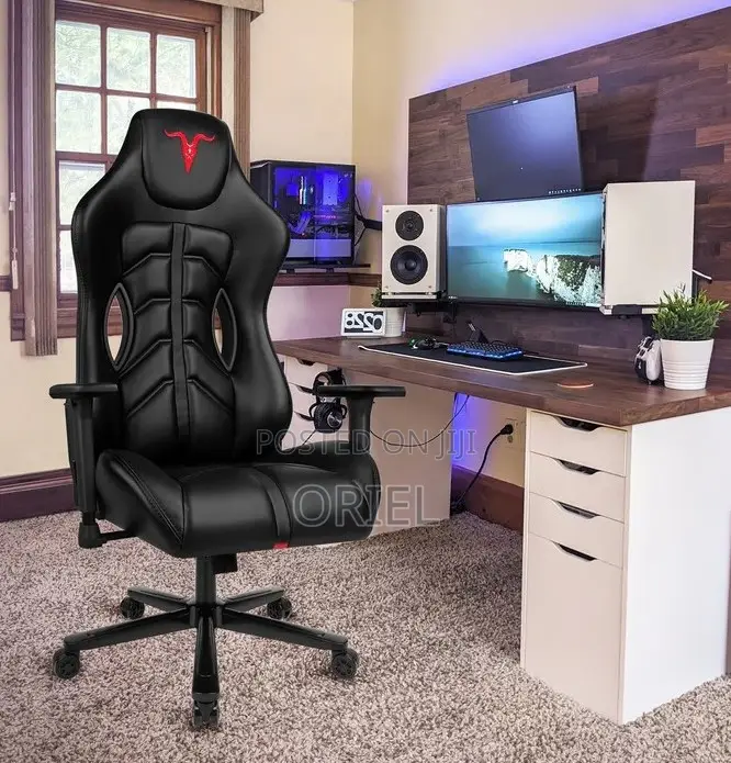 Office Gaming Chair : Black Ergonomic Gaming Chair