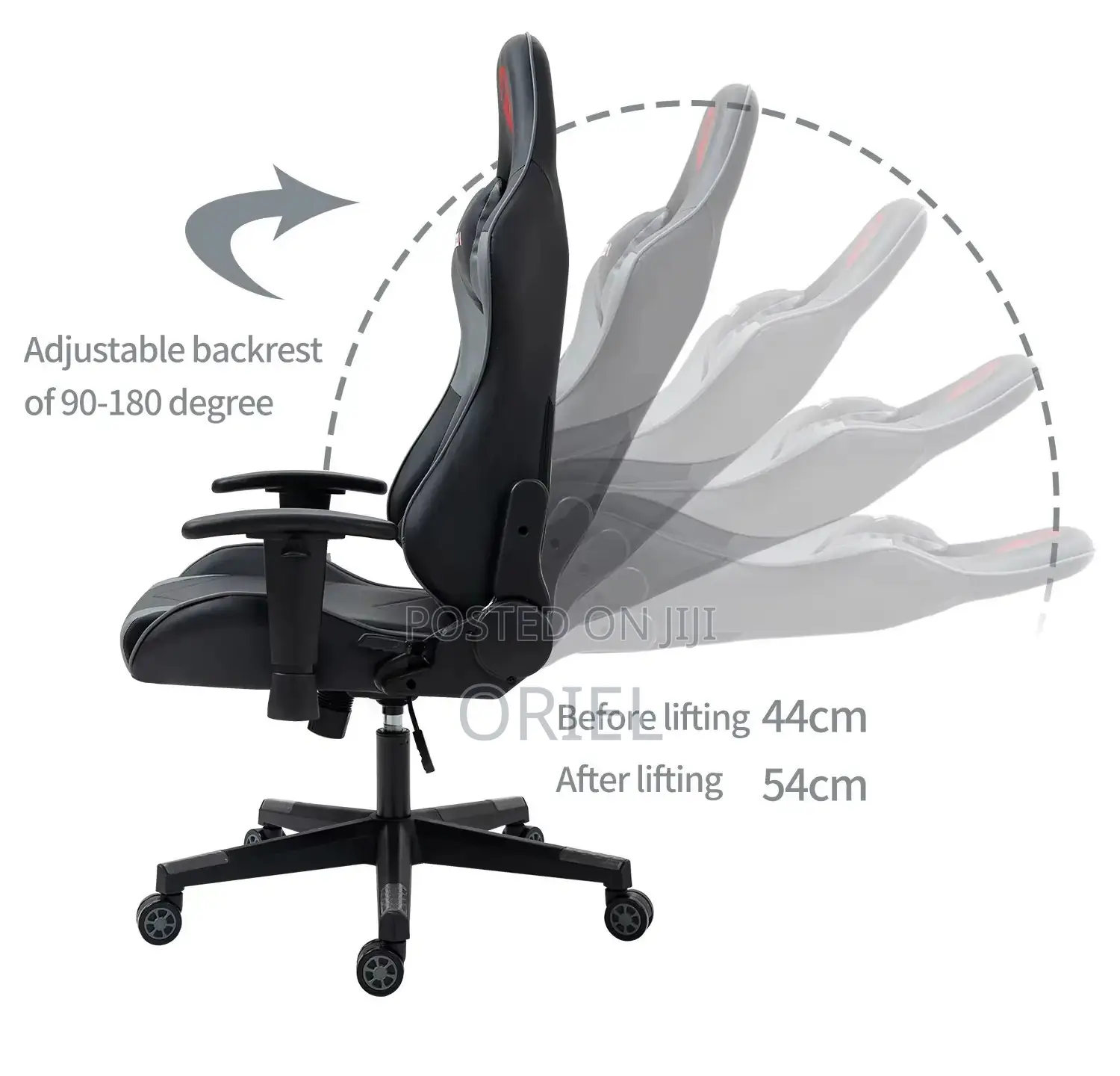 Office Gaming Chair : Black Ergonomic Gaming Chair