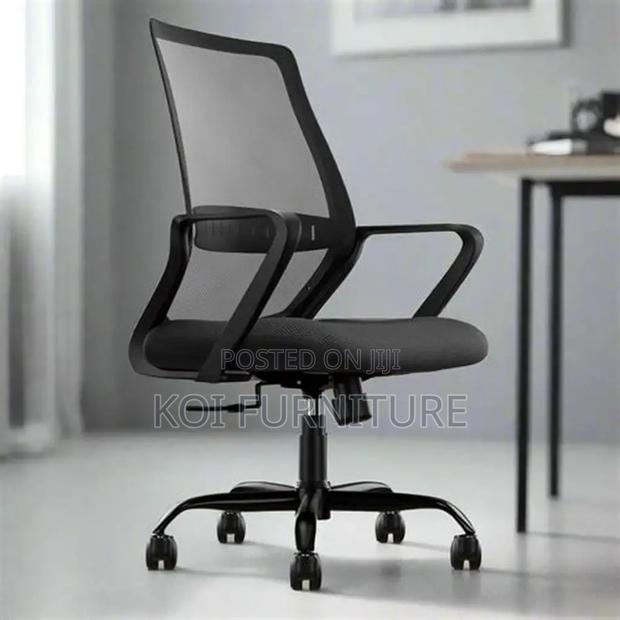 Office Chairs; Mid Backrest Captains Mesh Swivel Egonomic Chairs