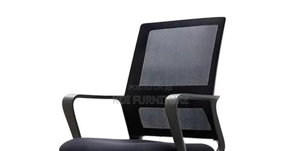 Office Chairs; Mid Backrest Captains Mesh Swivel Egonomic Chairs - thumbnail 2