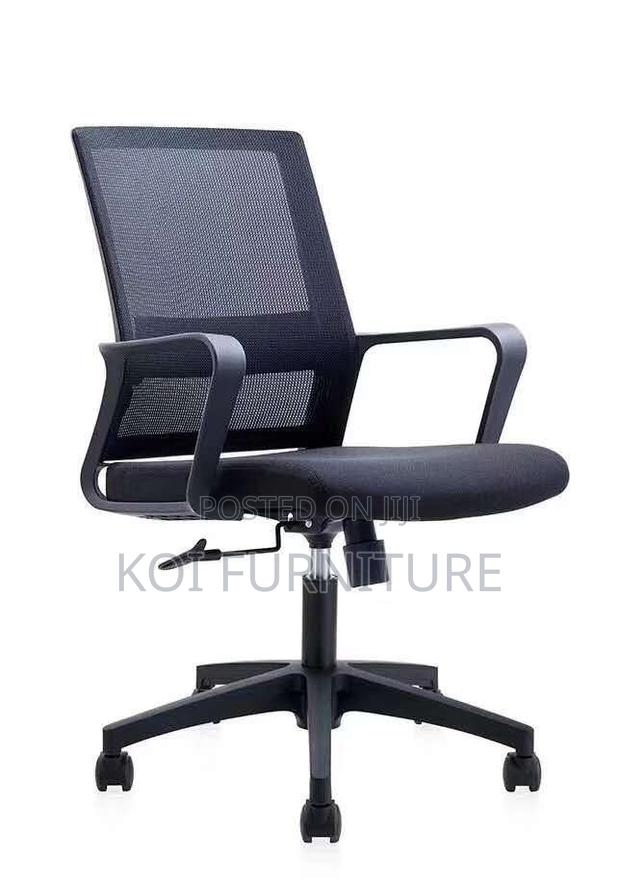 Office Chairs; Mid Backrest Captains Mesh Swivel Egonomic Chairs - thumbnail 4