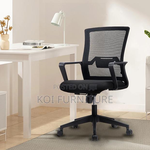Office Chairs; Mid Backrest Captains Mesh Swivel Egonomic Chairs - thumbnail 9