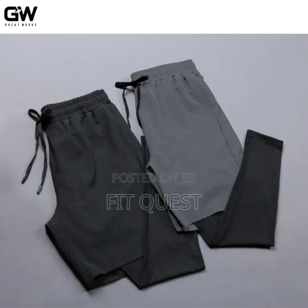 2 in 1 Men's Sports Training Shorts With Compression Tights Pockets