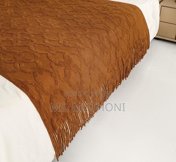 Shawl Nap Blanket Knitted Tassel Decorative Blanke - thumbnail 3