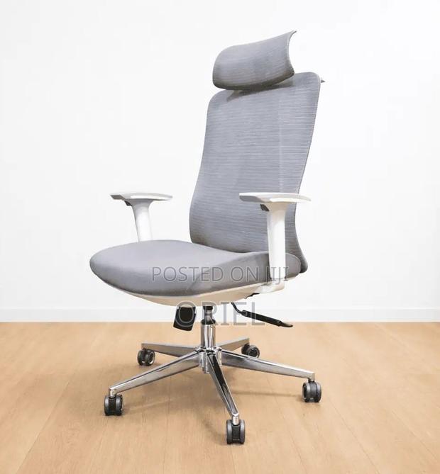 Office Chair : Gray Orthopedic Executive Office Chair