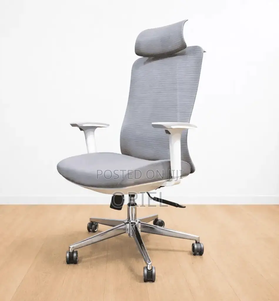 Office Chair : Gray Orthopedic Executive Office Chair