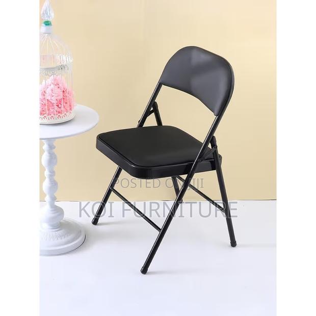 Office Chairs; Black Foldable Cosco Smart Office Chairs - main view
