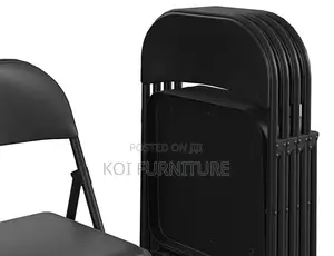 Office Chairs; Black Foldable Cosco Smart Office Chairs