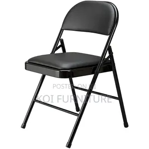 Office Chairs; Black Foldable Cosco Smart Office Chairs