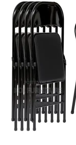 Office Chairs; Black Foldable Cosco Smart Office Chairs