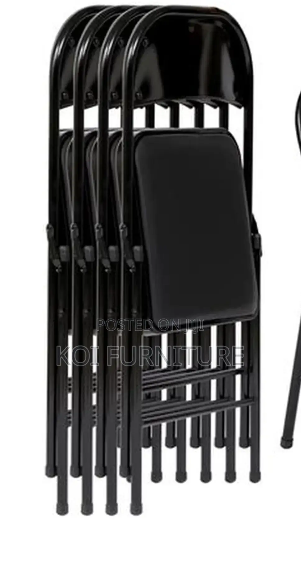 Office Chairs; Black Foldable Cosco Smart Office Chairs