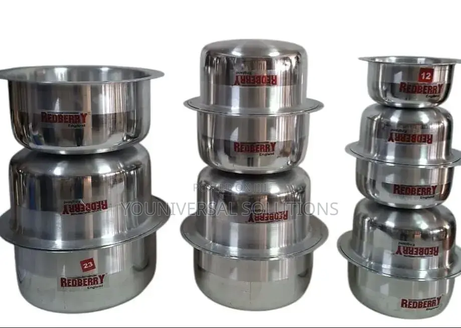 12pcs Sufurias Redberry Premium Range of Aluminium Half Polish