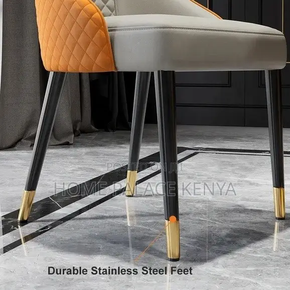 Dining Chair High-End Dining Chair With Diamond Quilted Backrest