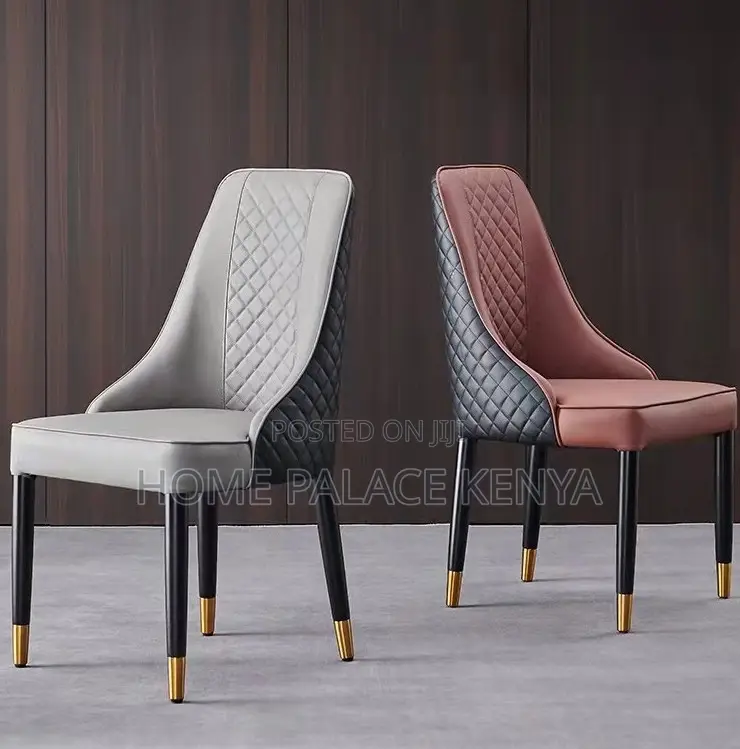 Dining Chair High-End Dining Chair With Diamond Quilted Backrest