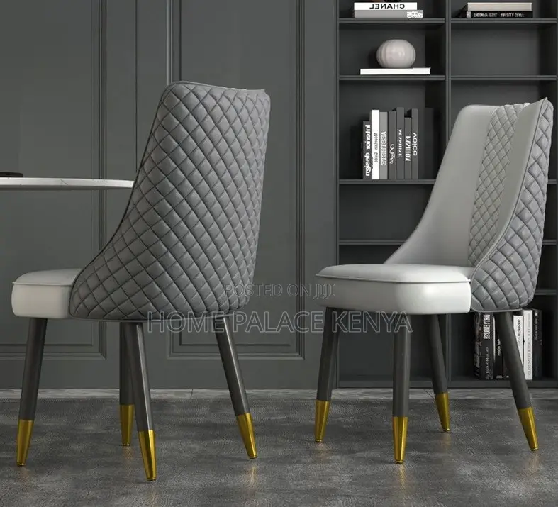 Dining Chair High-End Dining Chair With Diamond Quilted Backrest