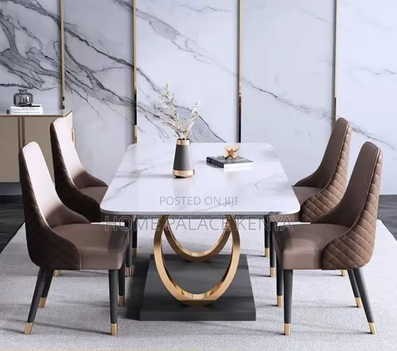 Dining Chair High-End Dining Chair With Diamond Quilted Backrest