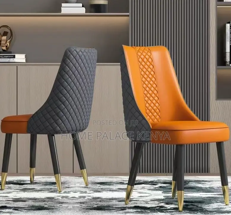 Dining Chair High-End Dining Chair With Diamond Quilted Backrest