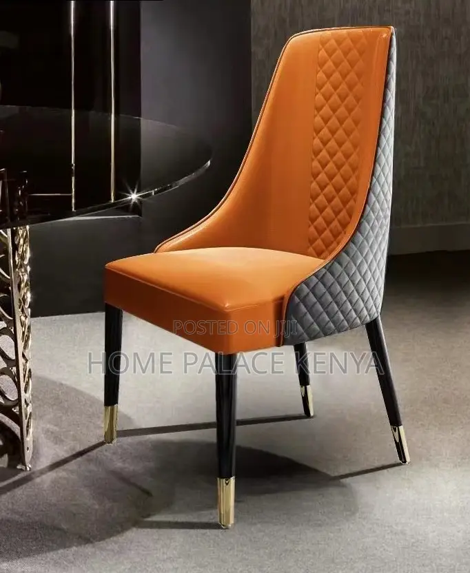 Dining Chair High-End Dining Chair With Diamond Quilted Backrest